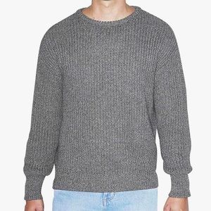 American Apparel fisherman sweater in dark gray